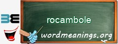 WordMeaning blackboard for rocambole